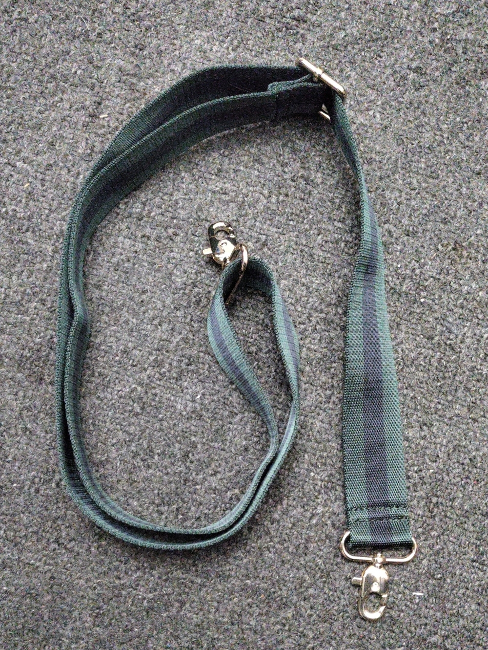 Marc Jacobs Green/Navy Blue Striped Crossbody Strap